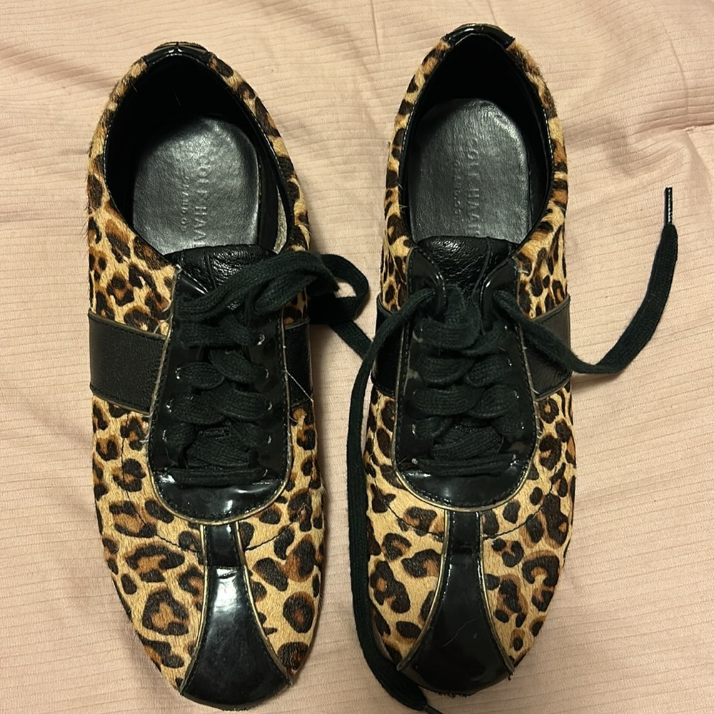Cole Haan Leopard Calf Hair Sneakers-Sz 7B - Picture 2 of 5